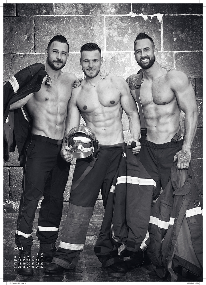 Le calendrier sexy des pompiers pour le challenge Ludovic Martin à